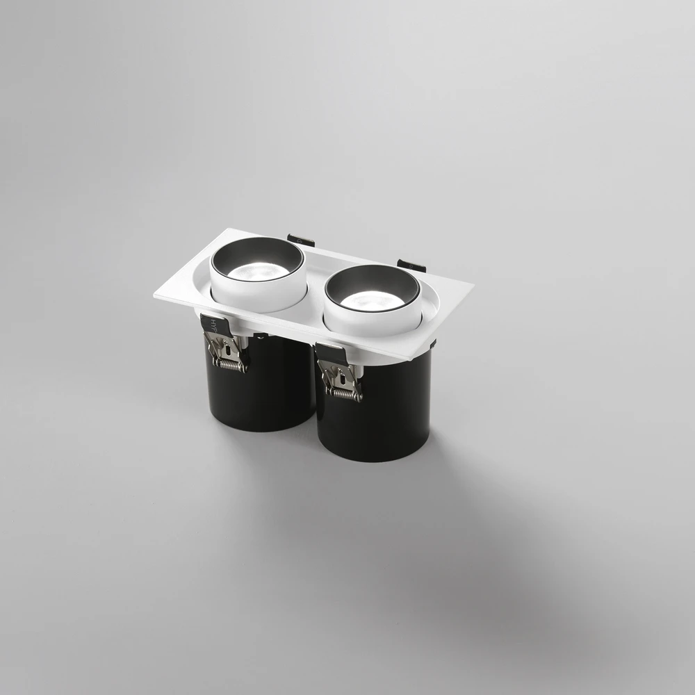 15W LED įleidžiamas šviestuvas OUTSIDER, baltos/juodos sp., CCT