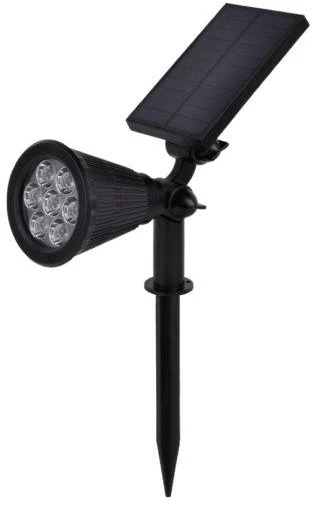 1.5W LED įsmeigiamas sodo šviestuvas OPTONICA, juodas, 6000K, su saulės baterija