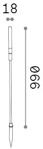 1,5W LED įsmeigiamas šviestuvas TWIGGY, juodas, 3000K, IP65, 348346