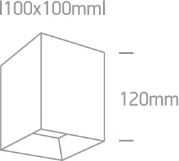 Lubinis šviestuvas 15W LED paviršinis šviestuvas, baltas, 3000K, 12115HA/W/W