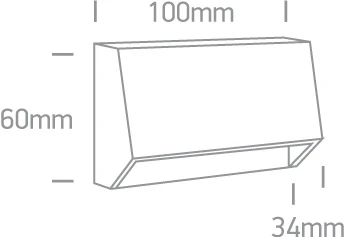 1,5W LED sieninis šviestuvas, antracito sp., 2700/3300/4000K, IP65, 67386A/AN/V
