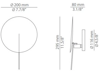 15W LED sieninis šviestuvas OBS, matinio aukso sp., 2700K, dimeriuojamas