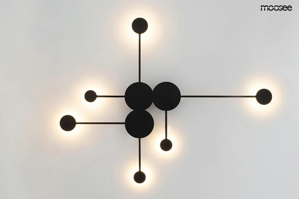 15W LED sieninis šviestuvas SHADOW MULTI, juodas, 3000K