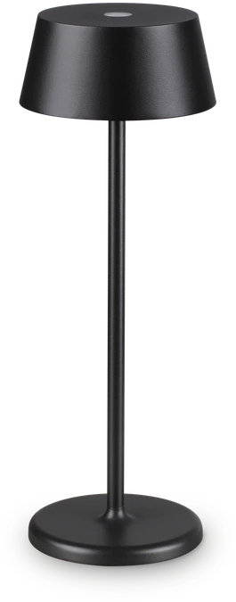 Ideal Lux 1,5W LED stalo šviestuvas PURE, juodas, 3000K, dimeriuojamas, IP54, 311678