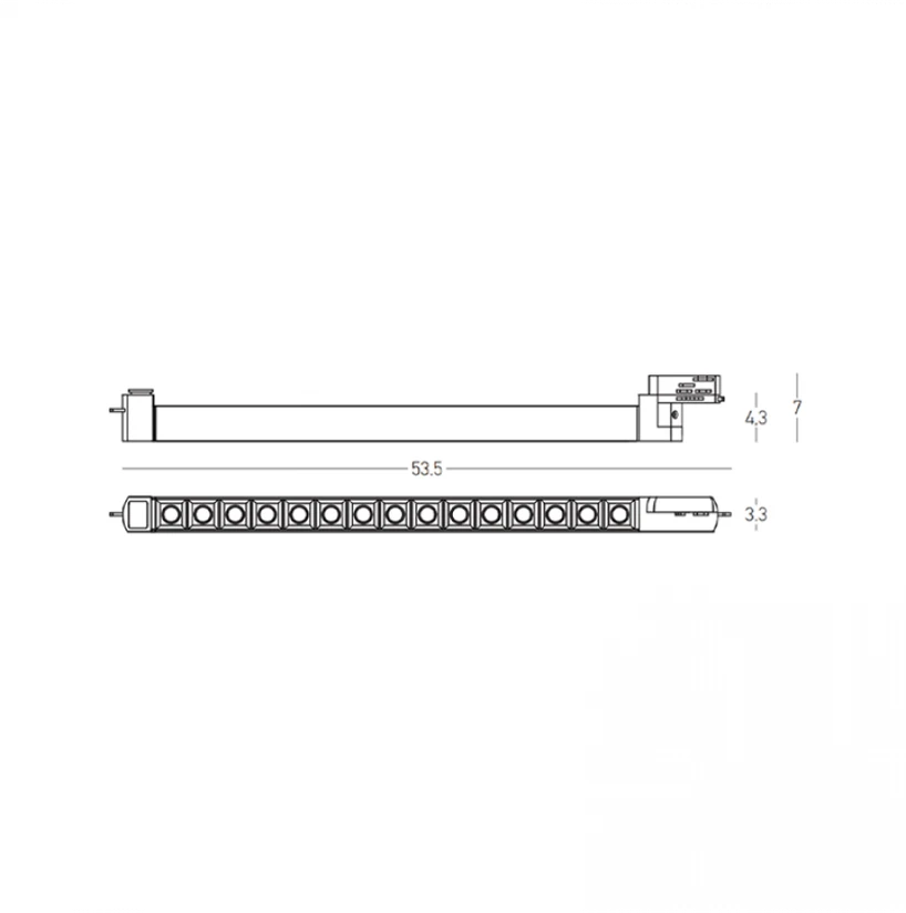 15W LED šviestuvas į 3 fazių bėgelius, juodas, 2700/3000/4000K, S244
