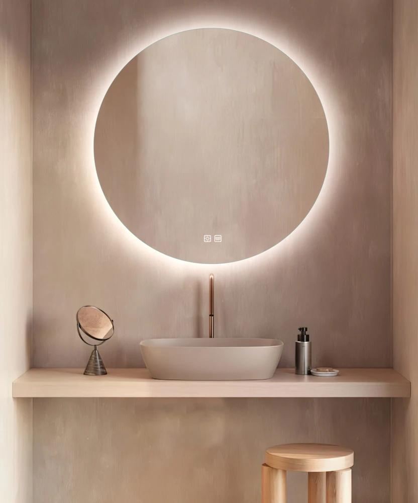 Sieninis šviestuvas 15W LED šviestuvas - veidrodis, chromo sp., 3000/4000K, dimeriuojamas, IP44, 25390