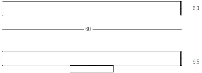 Sieninis šviestuvas 15W LED veidrodžio šviestuvas, chromo sp., 3000K, 22085