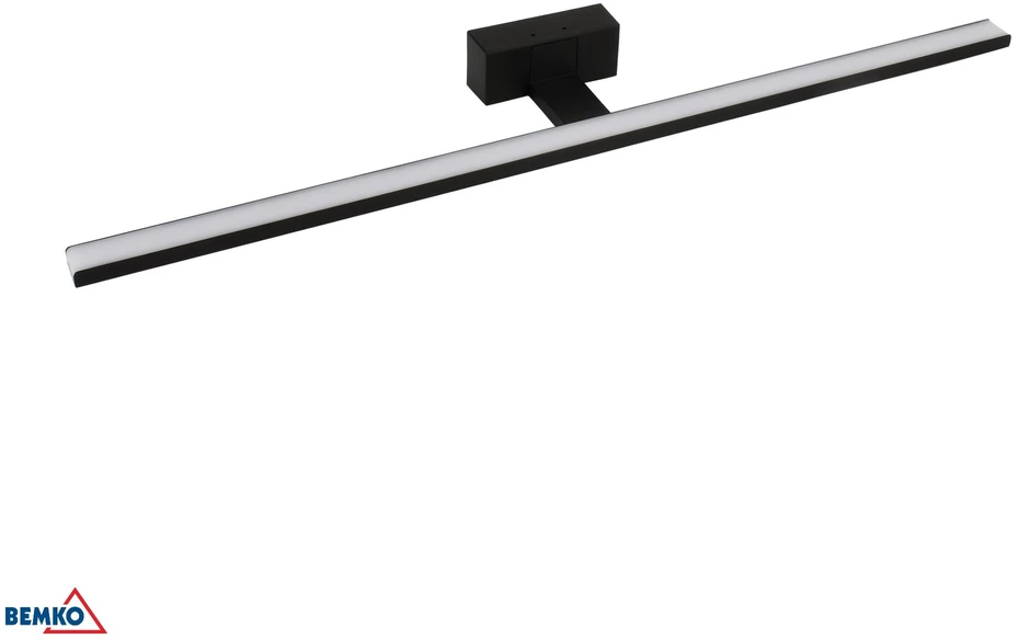Bemko 15W LED veidrodžio šviestuvas KEIRA, juodas, 4000K, IP44