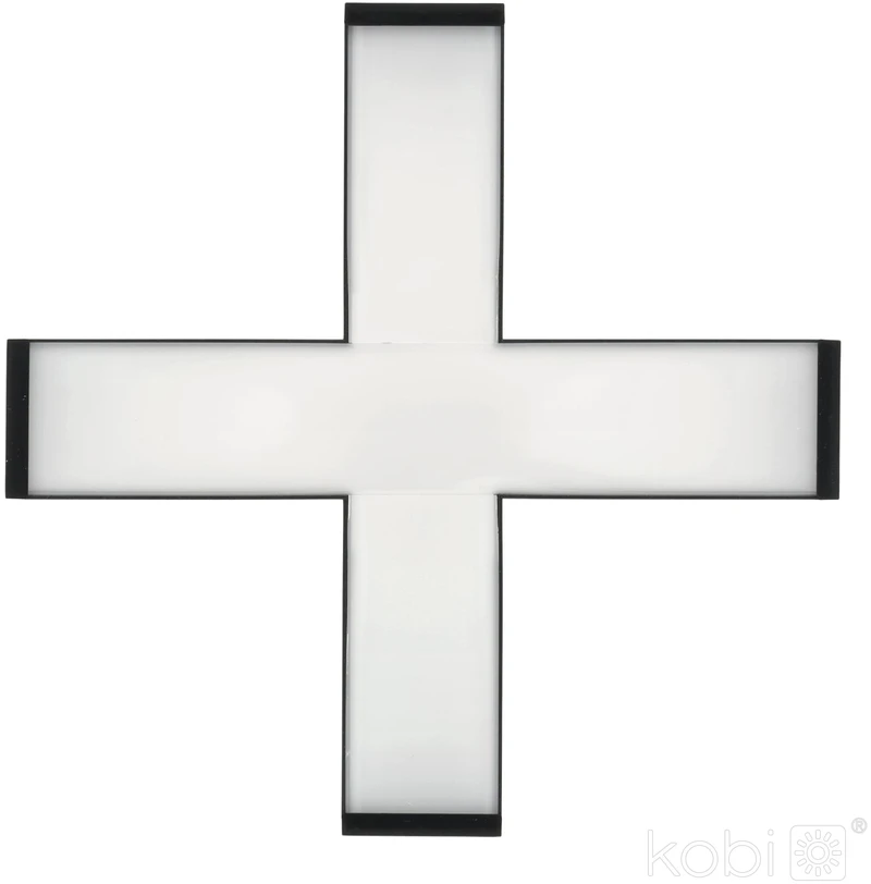 15W Linijinio šviestuvo KOLINE K2 X formos sujungimas, juodas, 3000/4000/6500K