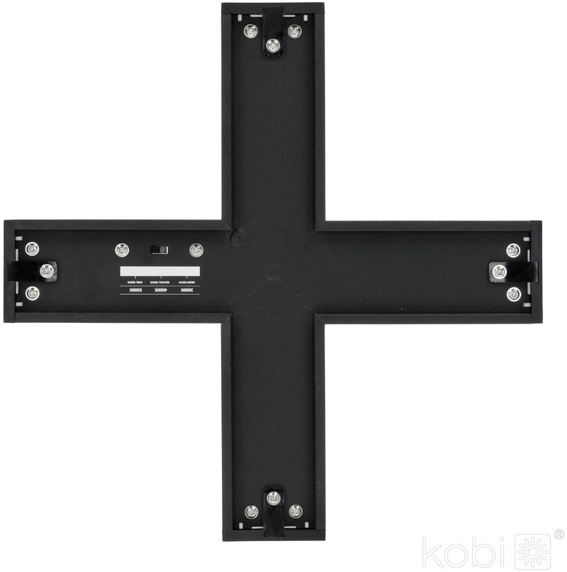 15W Linijinio šviestuvo KOLINE K2 X formos sujungimas, juodas, 3000/4000/6500K