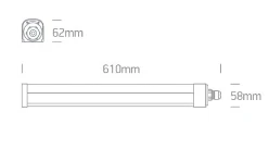 15W paviršinis linijinis šviestuvas, baltas, 4000K, IP66, 38115LB/C