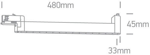 15X1W LED linijinis bėgelio šviestuvas, juodas, 3000K, 65024TA/B/W
