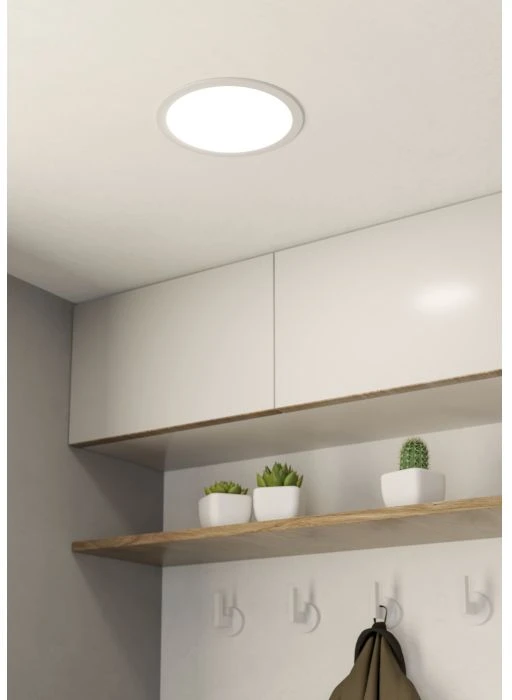 16,5W LED įleidžiama panelė FUEVA, balta, 3000K, 21,6cm