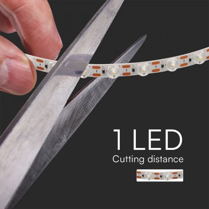 V-tac 16,5W/m LED juosta, 48LED/m, 24V, 3000K, 5m ritė