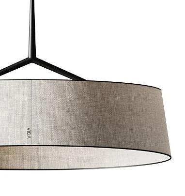 16,7W LED pakabinamas šviestuvas DAMA, juodos/smėlio sp., 2700K, DALI, įleidžiamo montavimo laikiklis