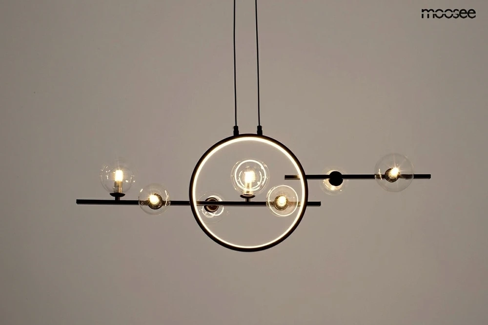 16W LED + 7xG9 pakabinamas šviestuvas ALURE LINE TWIN 90, juodas, 3000K, lemputės parduodamos atskirai