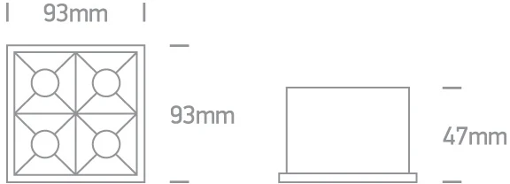 16W LED įleidžiamas šviestuvas, baltas, 3000K, 50406B/W/W