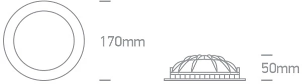16W LED įleidžiamas šviestuvas, juodos/žalvario sp., 3000K, 10116FD/B/BS