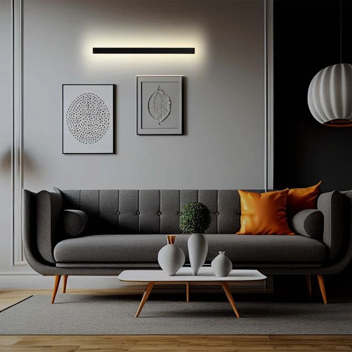 V-tac 16W LED linijinis sieninis šviestuvas, antracito sp., 4000K