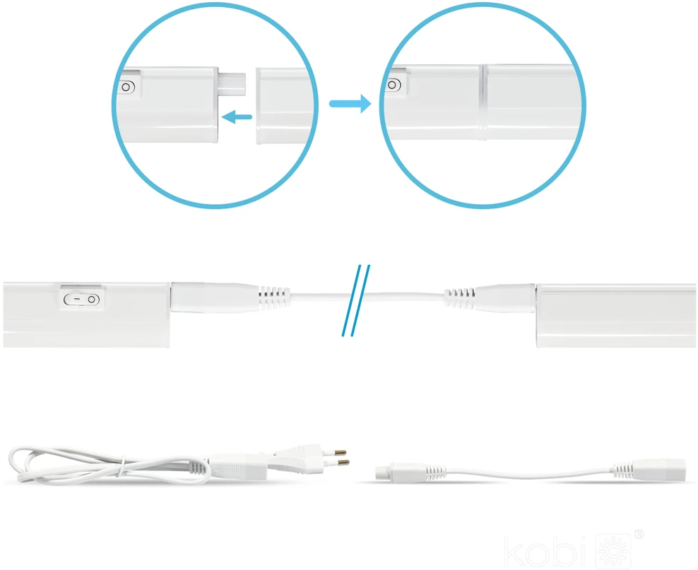 16W LED linijinis šviestuvas WL, baltas, 3000/4000/6500K