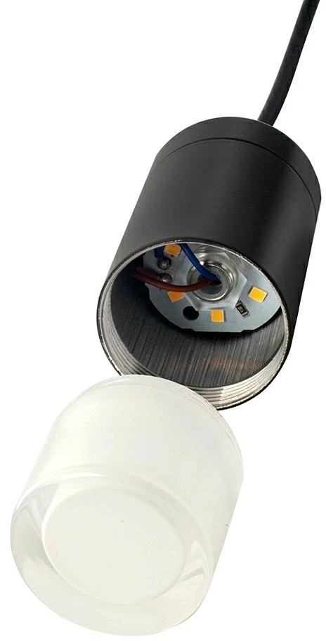16W LED pakabinamas šviestuvas FLUSSO 8, juodas, 3000K