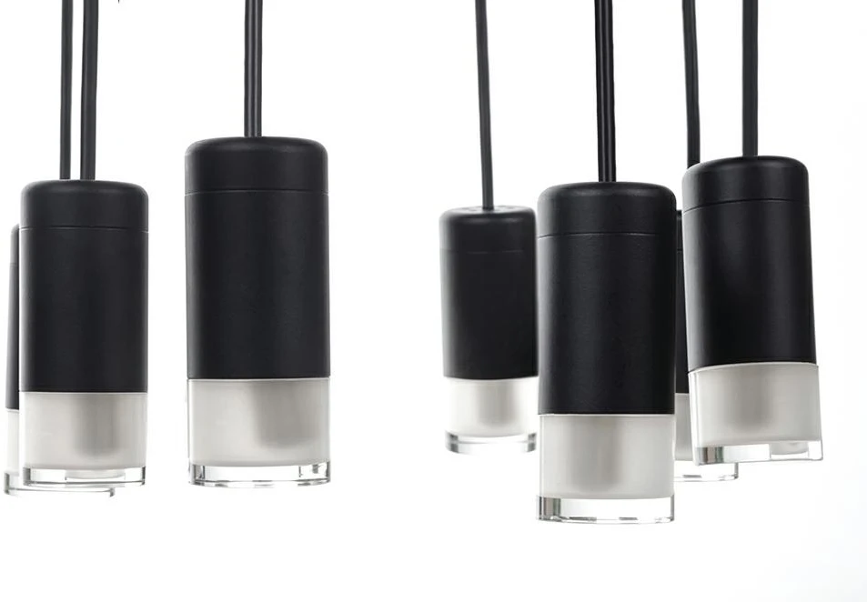 16W LED pakabinamas šviestuvas FLUSSO 8, juodas, 3000K