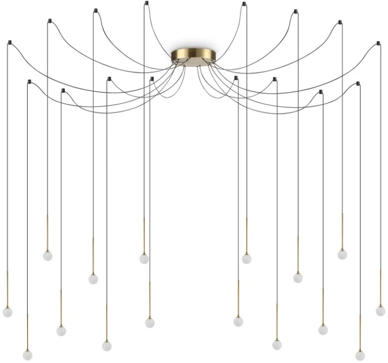 Ideal Lux 16W LED pakabinamas šviestuvas LUCCIOLA SP16, žalvario sp., 3000K, 284019