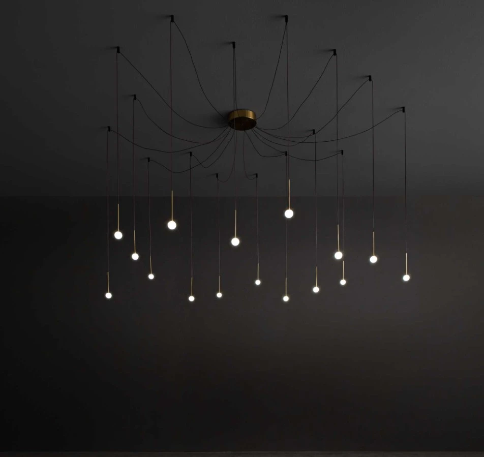 Ideal Lux 16W LED pakabinamas šviestuvas LUCCIOLA SP16, žalvario sp., 3000K, 284019
