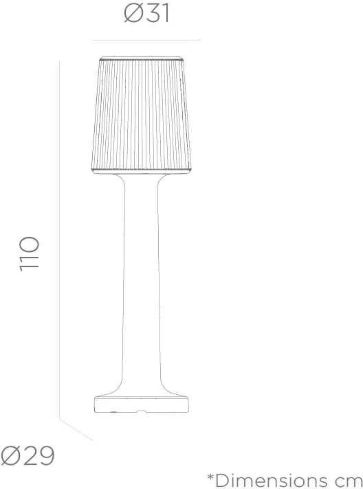 16W LED pastatomas lauko šviestuvas CARMEN 110 CABLE, G13, T8, baltas, 6000K, IP65, parduodamas su lempa