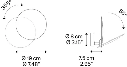 16W LED sieninis/lubinis šviestuvas Dėlionė ROUND SINGLE, matinės juodos sp., 3000K, dimeriuojamas