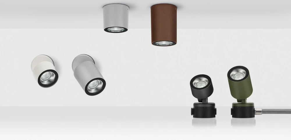 16W LED sieninis šviestuvas NOA 100 WALL, antracito sp., 3000K, 60°, IP66, dimeriuojamas