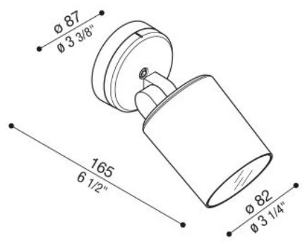 16W LED sieninis šviestuvas NOA 100 WALL, antracito sp., 3000K, 60°, IP66, dimeriuojamas