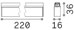 16W LED šviestuvas į magnetinės sistemos STICK bėgelį, juodas, 3000K, dimeriuojamas, 343532