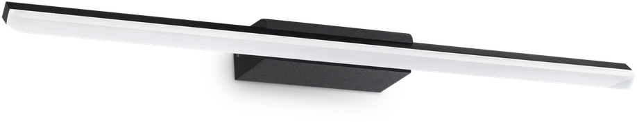 Sieninis šviestuvas Ideal Lux 16W LED veidrodžio šviestuvas RIFLESSO, juodas, 3000K, IP54, 302232