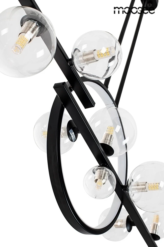 17W LED + 10xG9 pakabinamas šviestuvas ALURE LINE TWIN 120, juodas, 3000K, lemputės parduodamos atskirai