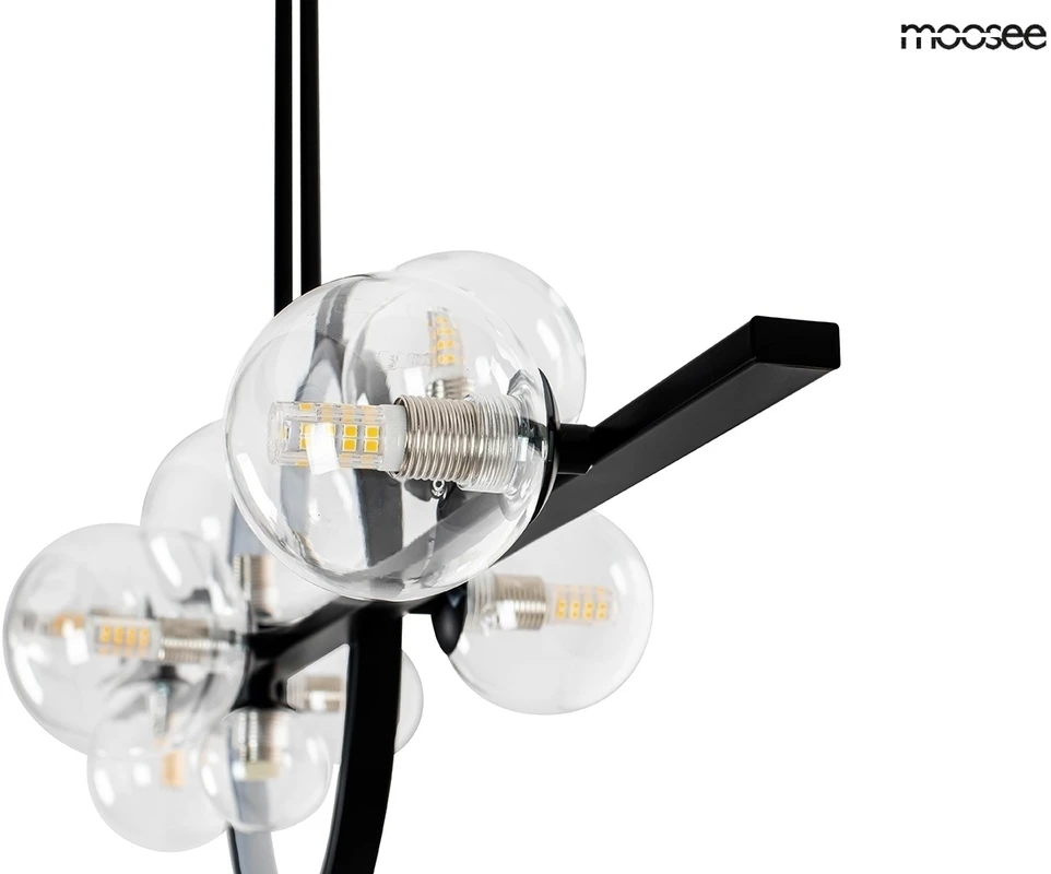17W LED + 10xG9 pakabinamas šviestuvas ALURE LINE TWIN 120, juodas, 3000K, lemputės parduodamos atskirai