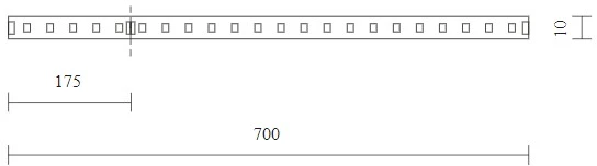 17W LED modulis į magnetinės sistemos INSIGHT bėgelį, 48V, 3000K, 700mm