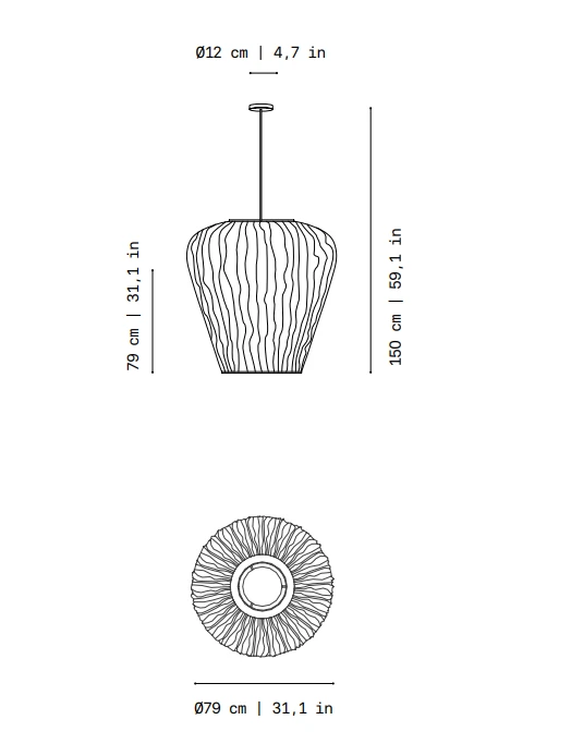 17W LED pakabinamas šviestuvas CORAL CAY XL, smėlio sp., 2700K, dimeriuojamas