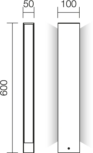 17W LED pastatomas lauko šviestuvas TWIN, tamsiai pilkas, 3000K, IP65, 9463
