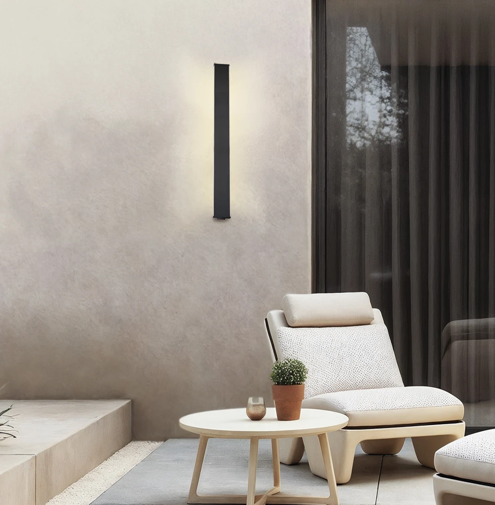 17W LED sieninis šviestuvas ARIZONA, juodas, 3000K, IP44, 4350700