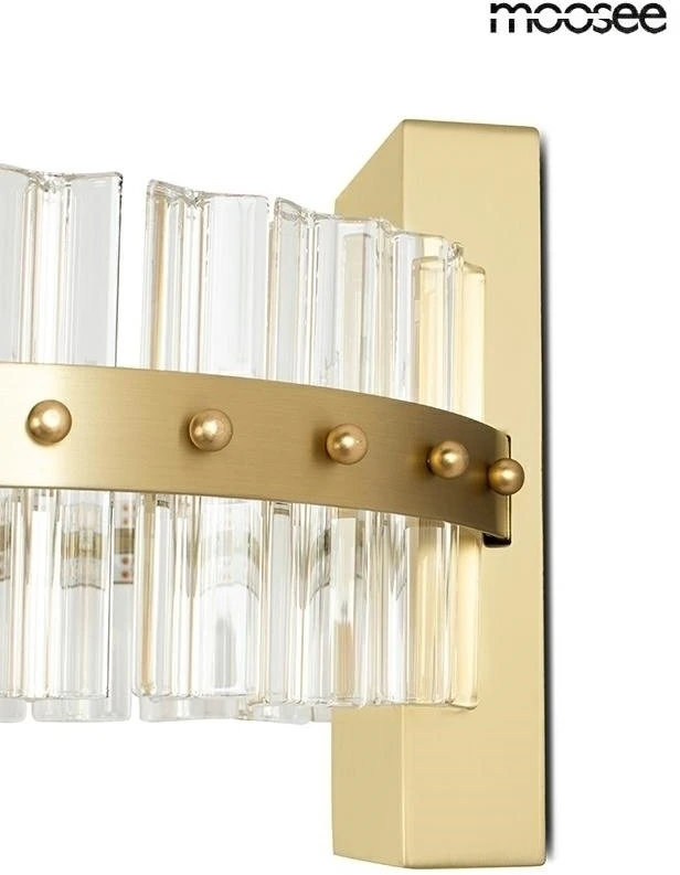 17W LED sieninis šviestuvas SATURNUS WALL, aukso sp., 3000K