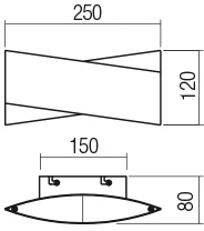 17W LED sieninis šviestuvas XAVIER, baltas, 3000K, 01-2378