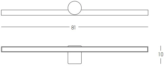 Sieninis šviestuvas 17W LED veidrodžio šviestuvas, juodas, 3000K, 22125