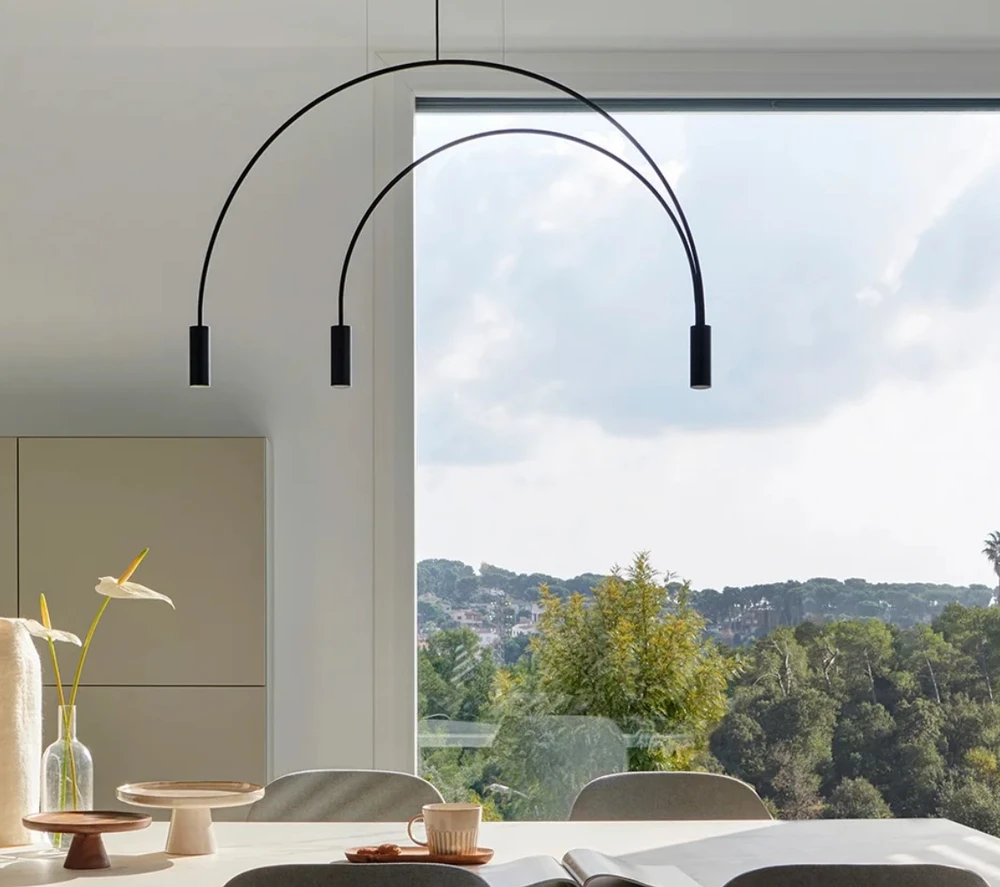 18,6W LED pakabinamas šviestuvas VOLTA, juodas, 3000K, dimeriuojamas