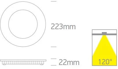 18W LED įleidžiama panelė, balta, 3000/4000/5700K, 10118FA/W/V