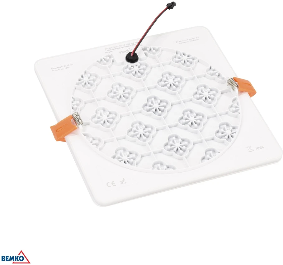 Bemko 18W LED įleidžiama panelė WALED, balta, 4000K, IP66, 120°