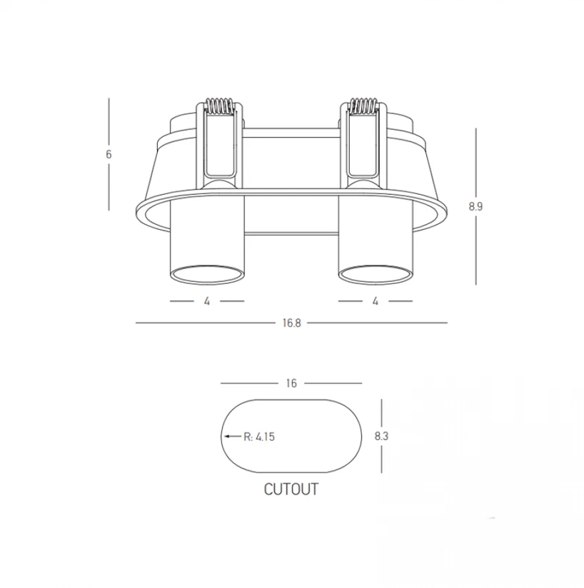 18W LED įleidžiamas šviestuvas, juodas, 2700/3000/4000K, 25363