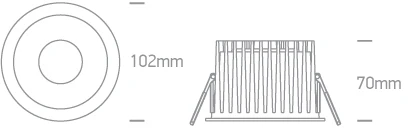 18W LED įleidžiamas vidaus/lauko šviestuvas, baltas, 3000/3500/4000K, IP65, 10118G/W/V