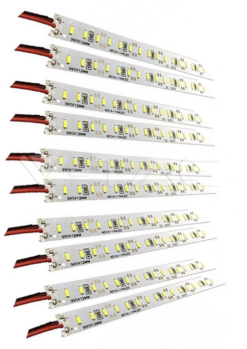 V-tac 18W LED juosta kietu pagrindu, 12V, SMD4014, 1M, 3000K, 10vnt pakuotė