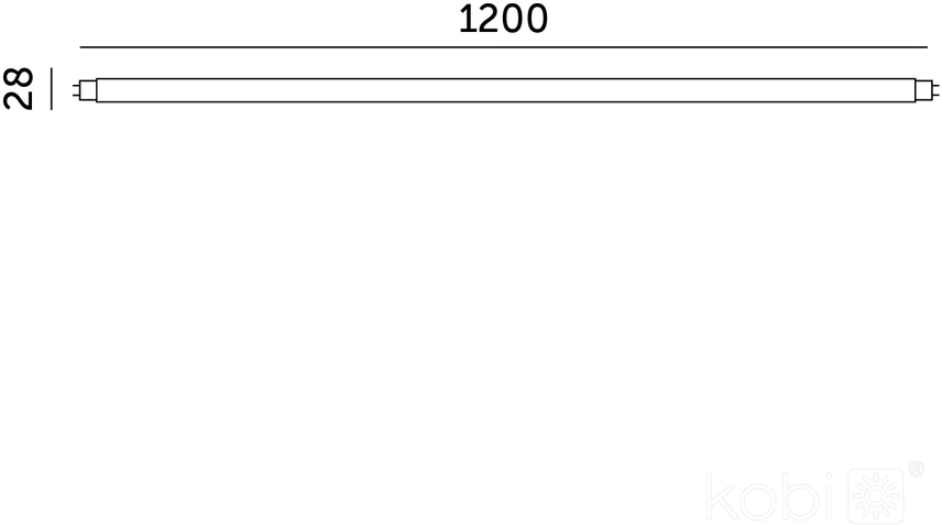 18W LED lempa T8 G2, balta, 3000K, 120cm
